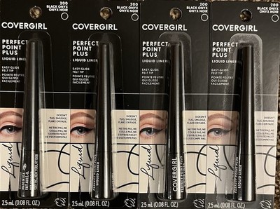 *3 NEW* Covergirl Perfect Point Plus Liquid Liner SEALED 200 BLACK ONYX