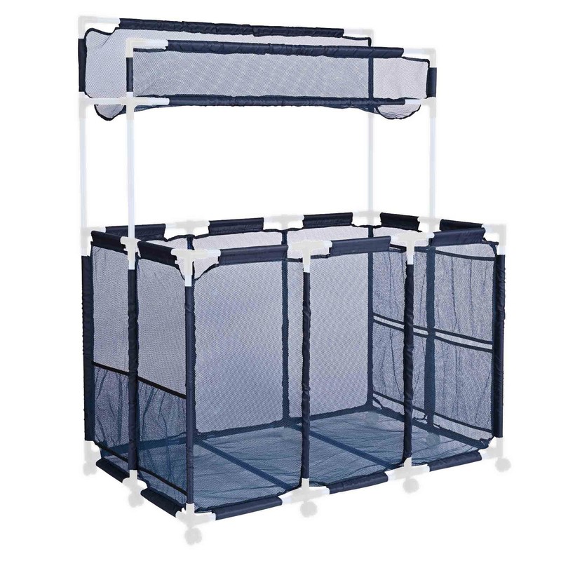 AplusChoice Mesh Cover Replacement for 390 Gal Pool Storage Bin 2 Tiers Blue