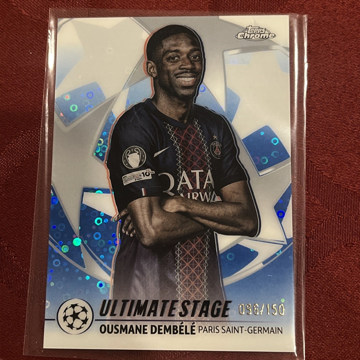 2025-26 Topps Chrome Ousmane Dembele Ultimate Stage Blue Parallel