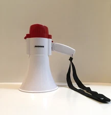 CROOVE Megaphone Bullhorn Speaker 30 W Horn Music & Siren - Batteries Included!