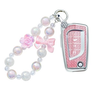 Pangpai Pink Key Fob Cover for Toyota Fit Toyot c, C 