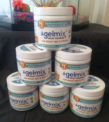   New Sealed 6 Tubs Of Gelmix Infant Thickener 4.4oz (125g) Powder Exp. 06/2027