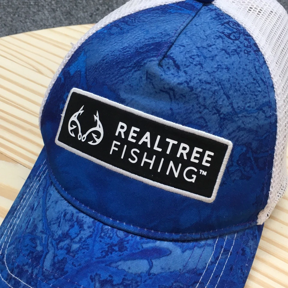 Gorra de béisbol Realtree para pesca al aire libre para hombre azul S-M malla bordado logotipo Foto 2 de 4