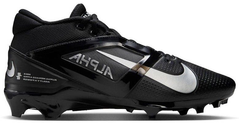 Size 10.5 - Nike Alpha Menace 4 Pro Black Metallic Silver for sale Size 10.5 - Nike Alpha Menace 4 Pro Black Metallic Silver for sale