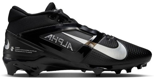 Nike Alpha Menace 4 Pro Football Cleats Black/White FZ7702  display picture 3