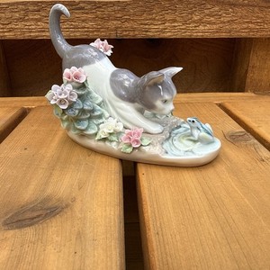 廃番希少 lladroリヤドロ キャットアンドフロッグ1442 Cat Lladró | eBay
