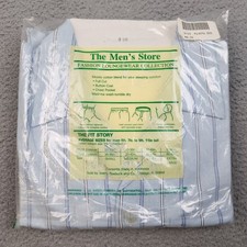 VTG Mens Sears Nightwear Set Pajama Polyester/Cotton Blend Large Long Sleeve NOS