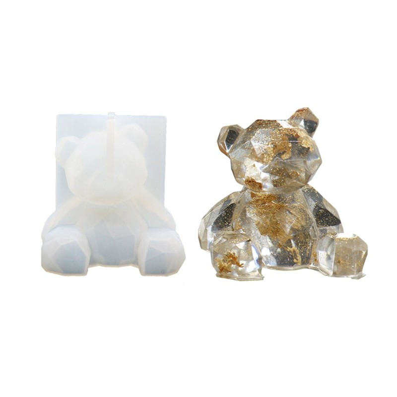 DIY Epoxy Resin Bear Silicone Mold for Jewelry Making - 3 Styles