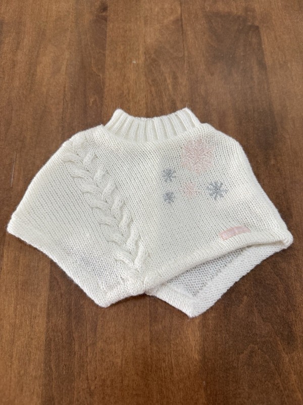 American Girl Doll Sweater Knit Poncho Snowflakes Retired
