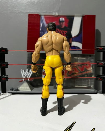 WWE Chris Benoit Jakks Deluxe Aggression Yellow RARE WWF Rabid Wolverine ECW AEW - Picture 2 of 7