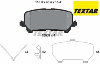 Textar 2593201 Bremsbelagsatz FüR Scheibenbremse Bremsbelagsatz