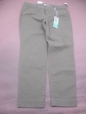NWT Old Navy Size L Womens Green Straight Pockets Casual Comfy Chino Pants 056