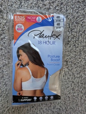 Playtex 18 Hour Posture Boost Front Close Wireless Bra Light Beige 40D