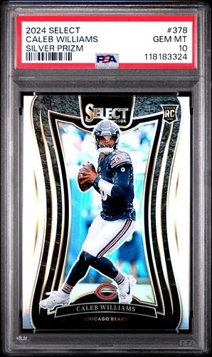 2024 Panini Select - Caleb Williams #378 Silver Prizm (RC) Rookie PSA 10