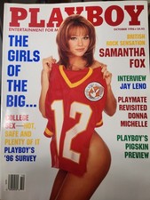 Playboy October 1996 Samantha Fox Jay Leno Jimmy Smits, Arliss Michaels