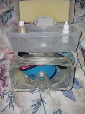 Lot Of Two Vintage Mask Mate Diving Mask Tempered Dive Goggles & Scuba snorkels