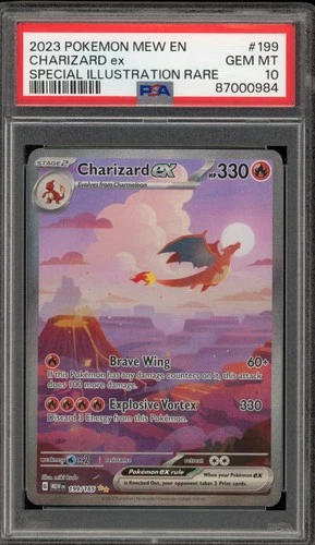 Pokemon Charizard ex 151 MEW EN Special Illustration Rare #199 PSA 10 Gem Mint