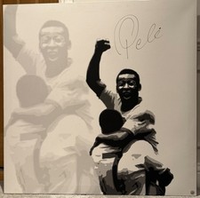 Pele Signed Brazil GIANT CANVAS With Proof