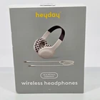 Heyday Wireless On-Ear Headphones with Microphone - Brown Checkered - New