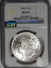 1884-O NGC MS 64+ MORGAN DOLLAR - WG1