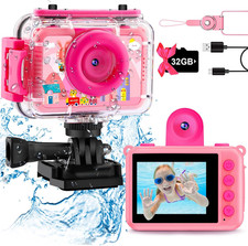 Pool Toy Kids Underwater Camera - 99FT Waterproof Kid Action Camera 1080P Vide