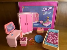 Barbie dream bedroom vintage camera da letto gioco anni 80 con scatola nel letto