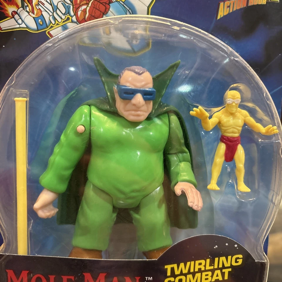 Figura de acción Fantastic Four Mole Man sellada 1994Toybiz Marvel Comics nueva en caja Foto 4 de 4