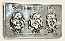 3.47oz .999 Fine Silver Nixon Watergate 1973 -3 No Evils *COM170