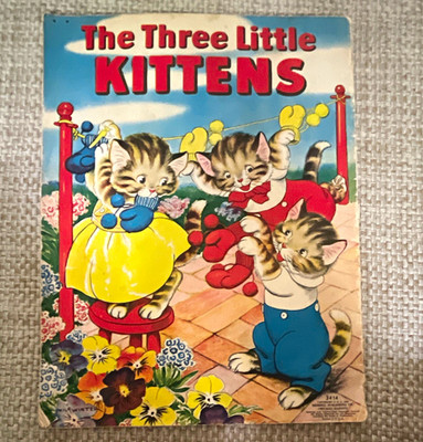 The Three Little Kittens HC Illustrated Whitman Big-Little Book Milo Winter 1944