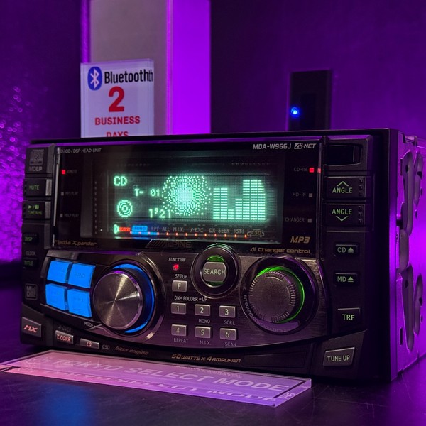 Reproductor de CD MD de audio para automóvil Alpine MDA-W966J 2 pulgadas añadido Bluetooth JDM probado en stock