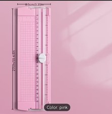A3/A4 Mini Photo Paper Cutter Guillotine Ruler Home Office Card Trimmer pink