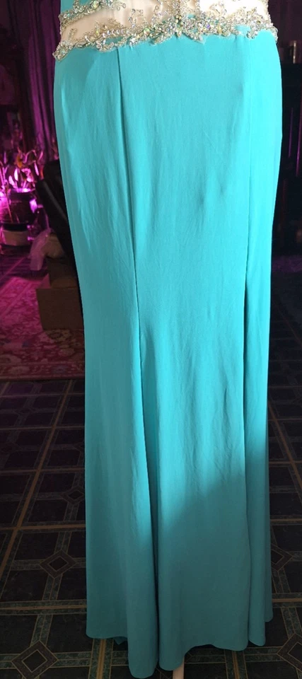 Vestido Formal XTREME by IMPRESSIONS HOCO Baile de graduación Talla 10 Cuentas Transparente Sirena Fiesta Foto 4 de 4