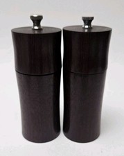 Vintage Salt  Pepper Grinder Mill Set Wood MCM Made in USA
