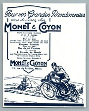 1926 MOTOS 3 ET 4 CV MONET GOYON MACON PUBLICITE ANCIENNE MOTORBIKE AD MOTO