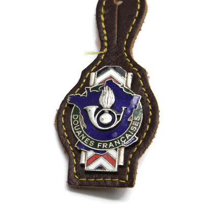 Antique Obsolete Defunct Customs Inspector Pin Douanes Francaises Metal Enamel