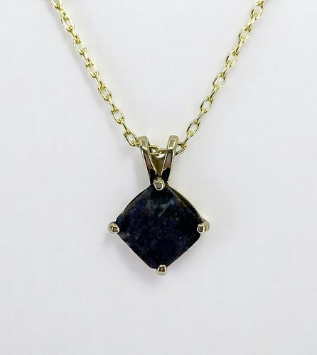 Midnight Star Moon Pendant I Genuine Lunar Meteorite Necklace 14Kt Gold Jewelry - 第 1/5 張圖片
