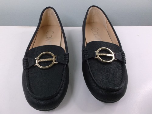 Calvin Klein Women's Layne Black Embellished Loafers 87.5 Medium NWOB