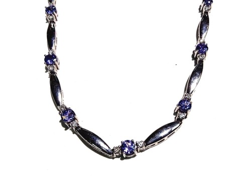 14k White Gold Tanzanite Diamond 
