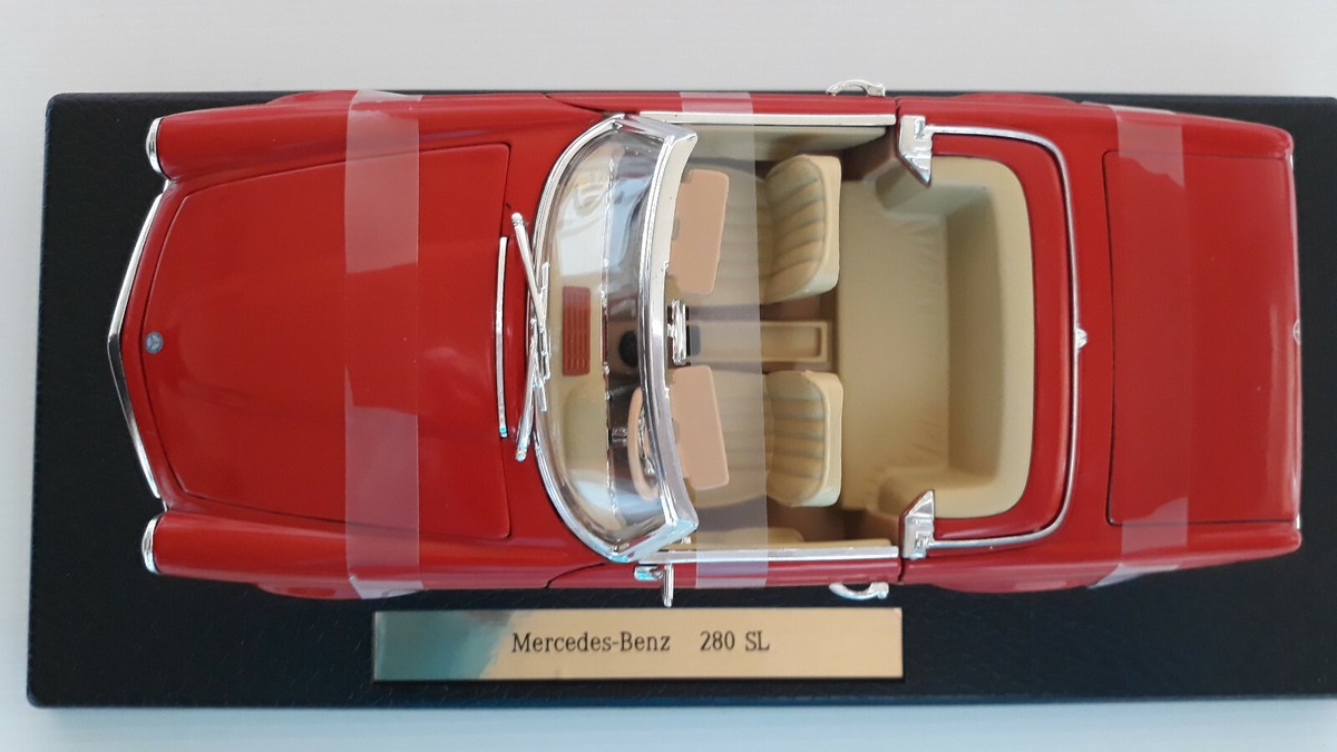 MERCEDES BENZ 280 SL cabriolet rge 1/18 ANSON 30389 voiture