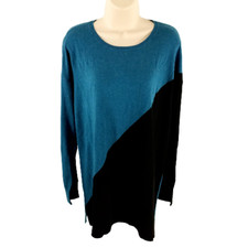 Ann Taylor Loft Size Large Colorblock Pullover Sweater Blue Black New With Tags