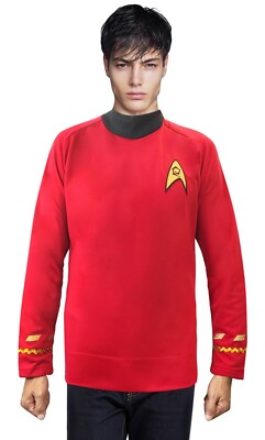 Star Trek Scotty Medicine CLASSIC Red Shirt Costume uniform TOS