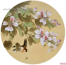 Chinese 100% real natural silk thread,su hand embroidery kits:bird flower circle