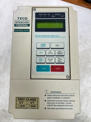   TECO SPEECON 7200MA SENSORLESS VECTOR 3.4 KVA 460V 3Ø JNTMBGBB0002AZSU2