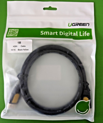 UGREEN HDMI Cable with Ethernet M to M 1M / 3' Gold Plated 10115 - NEW