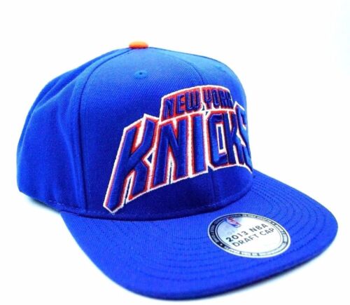 New York Knicks Adidas NR87Z NBA Basketball Draft Flat Brim Snapback Cap Hat - Picture 3 of 5