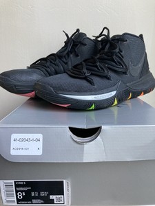 nike kyrie 5 black rainbow soles