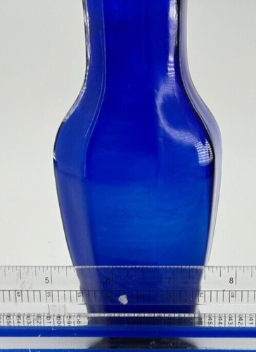 Vintage Indiana Glass Co Classico Bud Vase Cobalt Blue 9” 1970s and 80’s USA - Picture 9 of 9