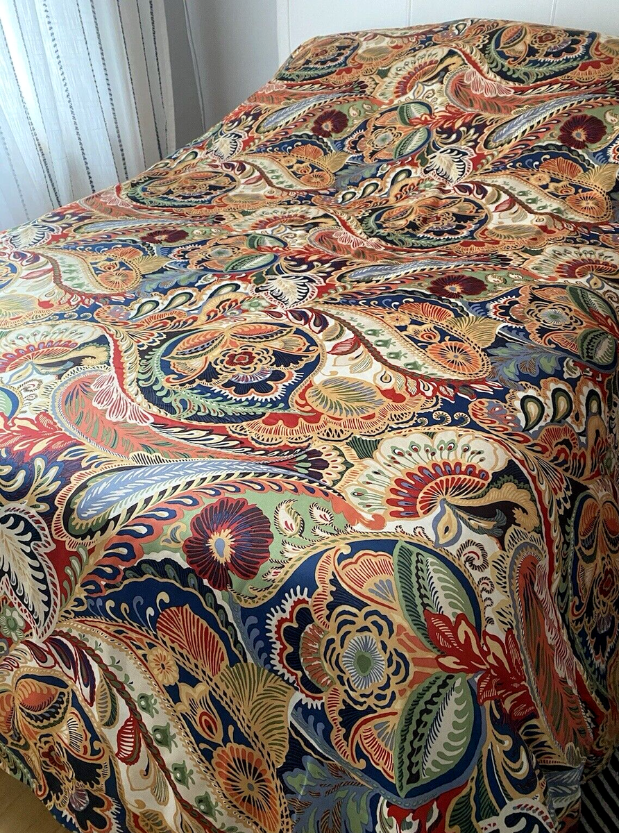 Pier Imports Vibrant Paisley King Duvet Cover Pillow Shams Vibrant  Satin