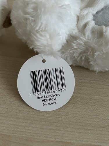 Jomanda Cream Soft Bear Baby Shoes Slippers Girls Boys Baby Size 0-6 Months BNWT - Picture 4 of 6