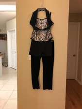 Curtain Call Costume Girls Dance Time Outfit Leotard  Pants - CXL - XL - EUC